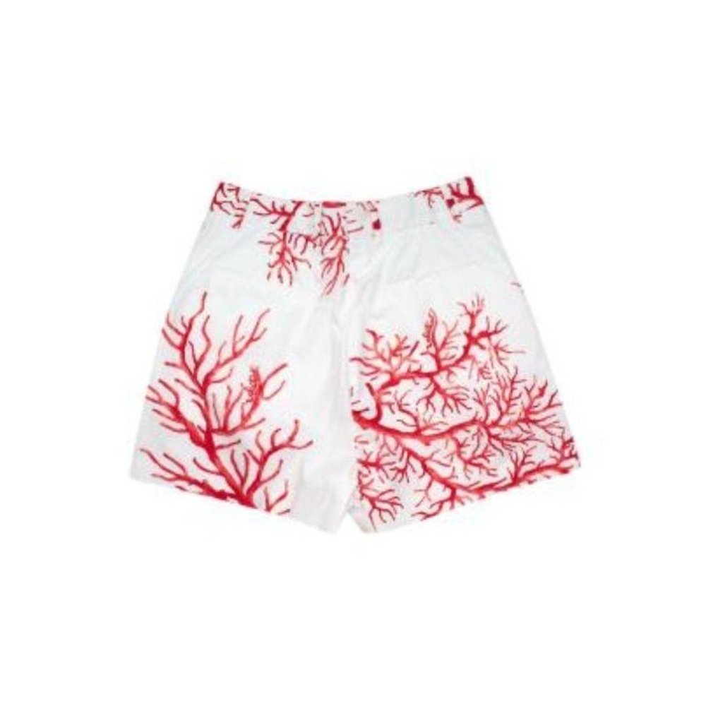 VALENTINO Archive '68 Print White Shorts with Red Coral Motif rare NTW vintage - Picture 2 of 12